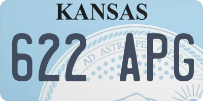 KS license plate 622APG