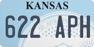 KS license plate 622APH
