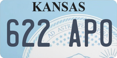 KS license plate 622APO
