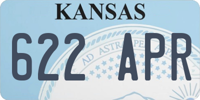 KS license plate 622APR