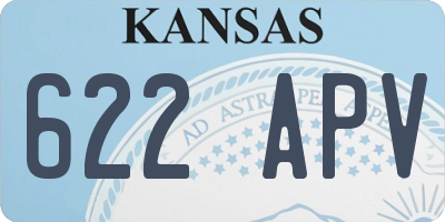 KS license plate 622APV
