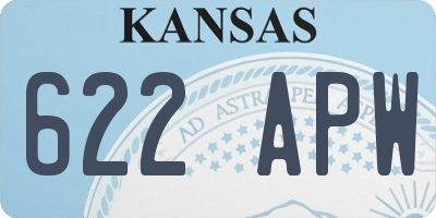 KS license plate 622APW