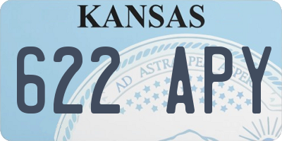 KS license plate 622APY