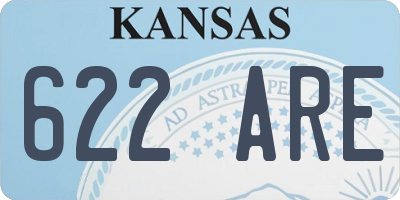 KS license plate 622ARE