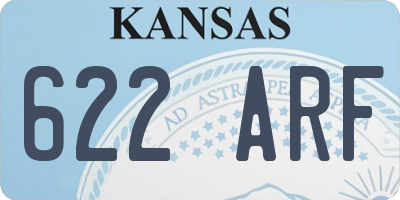 KS license plate 622ARF