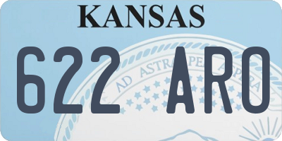 KS license plate 622ARO