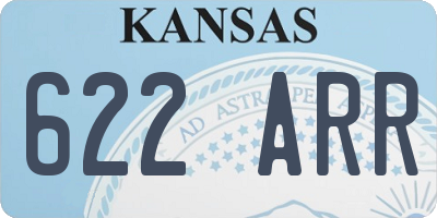 KS license plate 622ARR