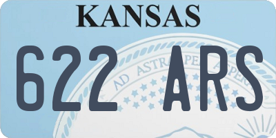 KS license plate 622ARS