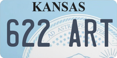 KS license plate 622ART