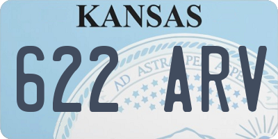 KS license plate 622ARV