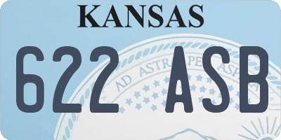 KS license plate 622ASB