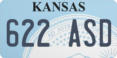 KS license plate 622ASD
