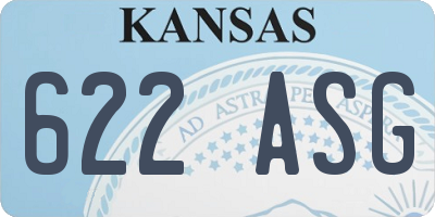 KS license plate 622ASG