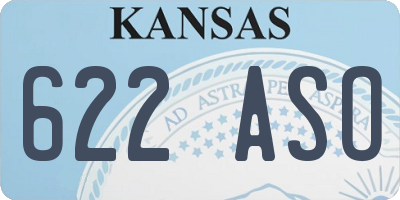 KS license plate 622ASO
