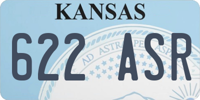 KS license plate 622ASR
