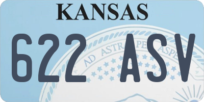 KS license plate 622ASV