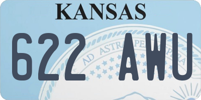 KS license plate 622AWU