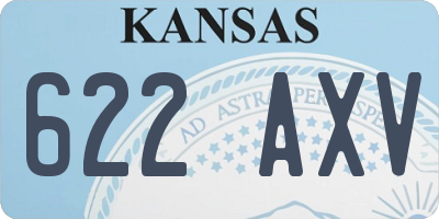 KS license plate 622AXV