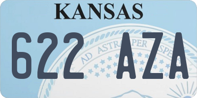 KS license plate 622AZA