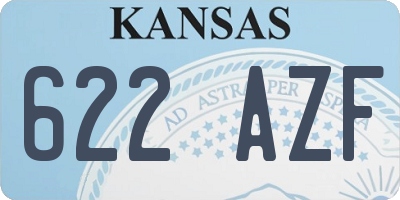 KS license plate 622AZF
