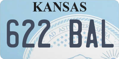 KS license plate 622BAL