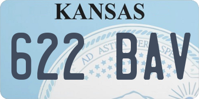 KS license plate 622BAV