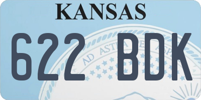 KS license plate 622BDK
