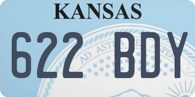KS license plate 622BDY