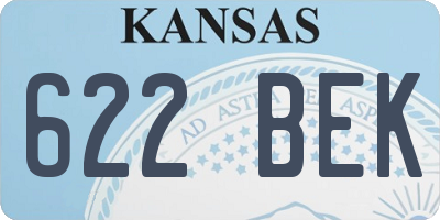 KS license plate 622BEK