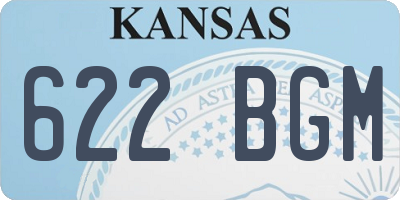 KS license plate 622BGM