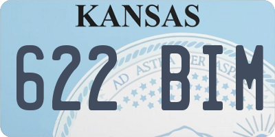 KS license plate 622BIM