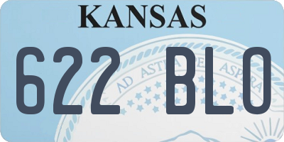 KS license plate 622BLO
