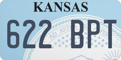 KS license plate 622BPT