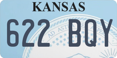 KS license plate 622BQY