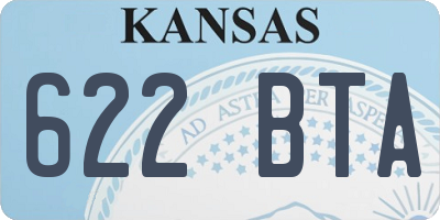 KS license plate 622BTA