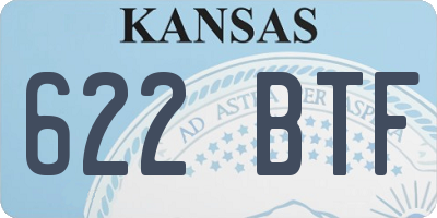 KS license plate 622BTF