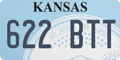 KS license plate 622BTT