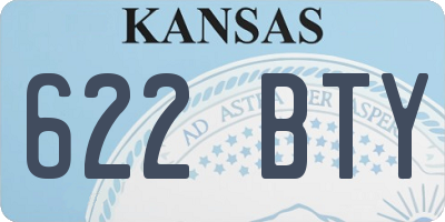 KS license plate 622BTY