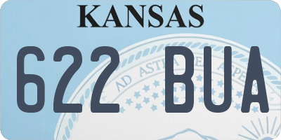 KS license plate 622BUA