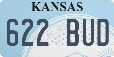 KS license plate 622BUD