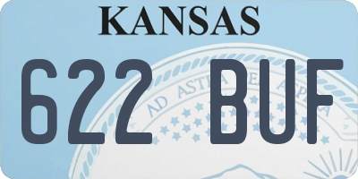 KS license plate 622BUF