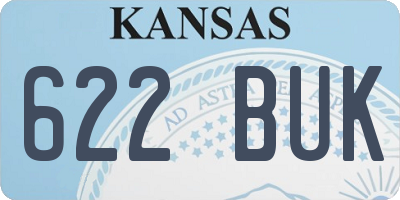 KS license plate 622BUK