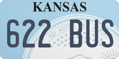 KS license plate 622BUS