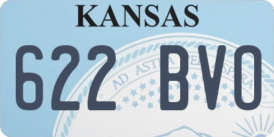 KS license plate 622BVO