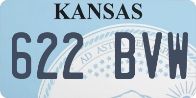 KS license plate 622BVW