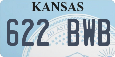 KS license plate 622BWB
