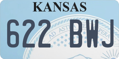KS license plate 622BWJ
