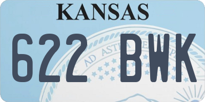KS license plate 622BWK