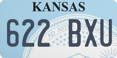 KS license plate 622BXU