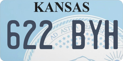 KS license plate 622BYH